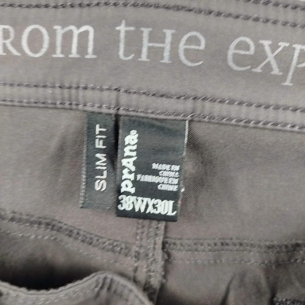 Prana‎ Brion Pants Men's 38x30 Slim Fit Chacoal Gray Hiking Gorpcore Climbing